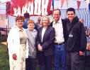 Cathy Jamieson MSP (center) with Elaine,Mark, Rich and Nick Pettit. Photo by Pearl Barton.