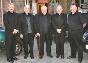  Fr Archie Brown, Monsignor Stephen Kennedy, Canon Eugene Mathews, Bishop Maurice Taylor and Fr Jim Hayes.