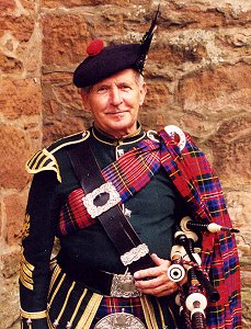 Jim Sym was a former member of the Maybole Pipe Band.