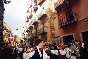 Folk festival in Agrigento, Sicily