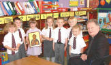 Bishop Taylor visiting St Cuthbert's Primary School as part of his tour of the Diocese of Galloway schools