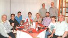 Standing - Rich Pettit and Dave Killicoat sitting left - right Murray Cook, Elaine and Nick Pettit, Irene Hewitt, Margaret Kiltie, Rev Dave Whiteman, Mark Pettit and David Kiltie