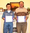 Donna McDowal and fellow May-Tag trainee Ian Mullett receive European Computer Driving Licence. Click here to view full size.