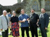 Clergy at the open-air service at Crossraguel From left: rev Richard Martin, Rev Julia Mason, Fr Jim Hayes, Rev David Jones and Rev Dave Whiteman