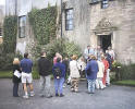 Attached is a photograph of David Hunter taking the first tour of the castle after lunch