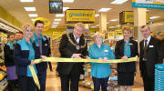 Provost with Margaret Sillars (over 40 years service) Manager Hugh Ward right (44 years service)