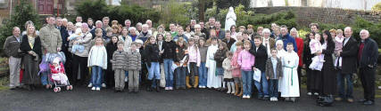 Some of the parishioners who attended the church recently and will feature on the front cover of the new directory.