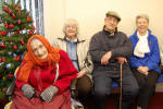 Isa Fulton, Betty Barr, Willie Fielding and his daughter Isobel