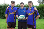 07 - Craig Davidson, Dave McGee (of Kirkland Stores) and Iain Coleman. Kirkland Stores are sponsoring the  1ST XV home kit for the season.