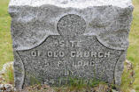 Memorial stone for old church which once stood in Maybole old cemetery.